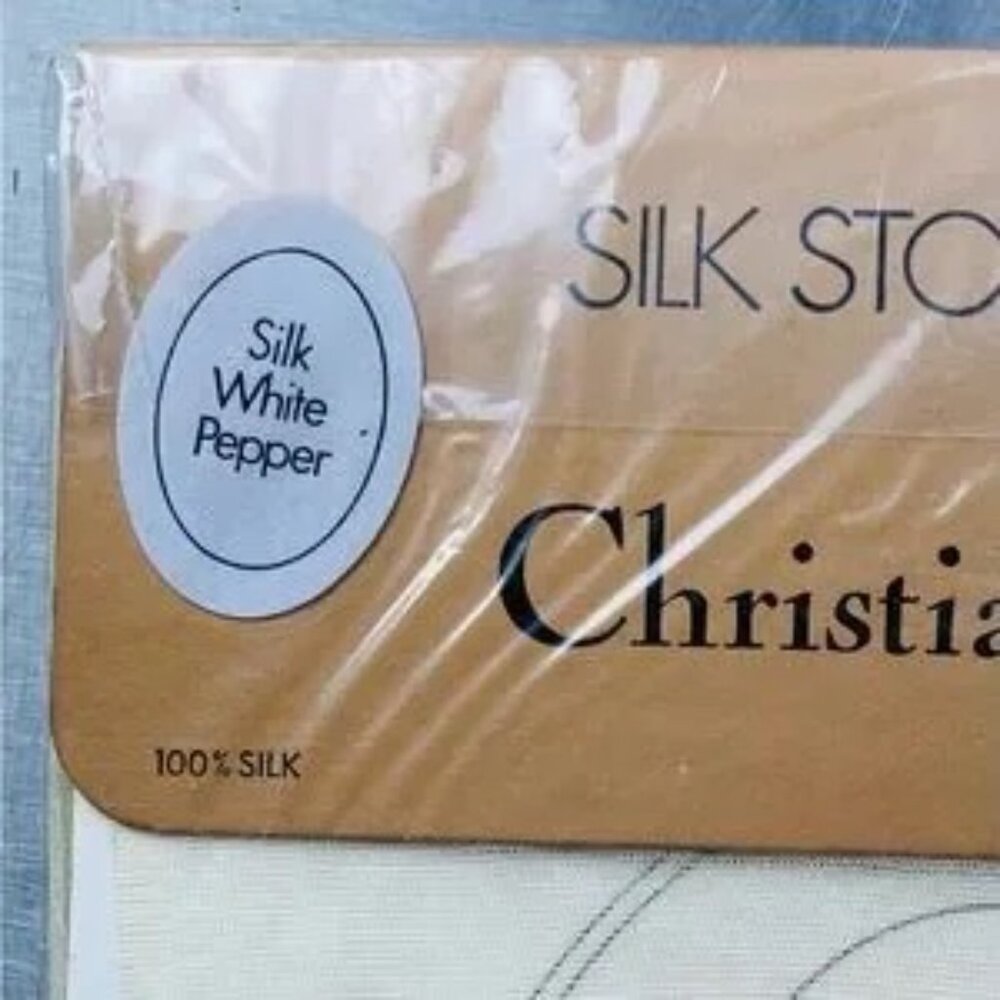 NWT Vintage Christian Dior 100% Silk Stockings Unopened - Size 9 1/2 - 10 - Picture 5 of 9